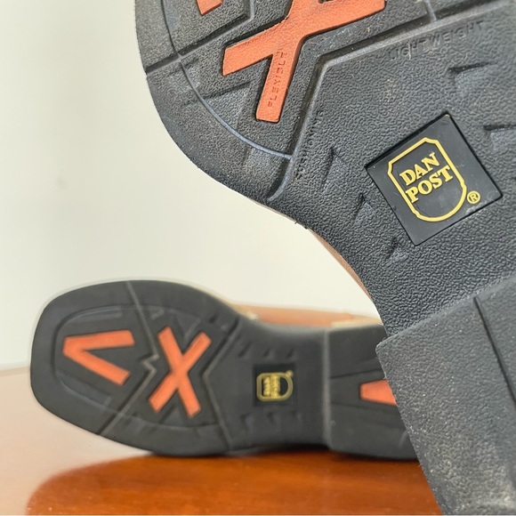 Dan Post Children's Storm's Eye Jr Brown Square Toe Cowboy Boots - Picture 7 of 8